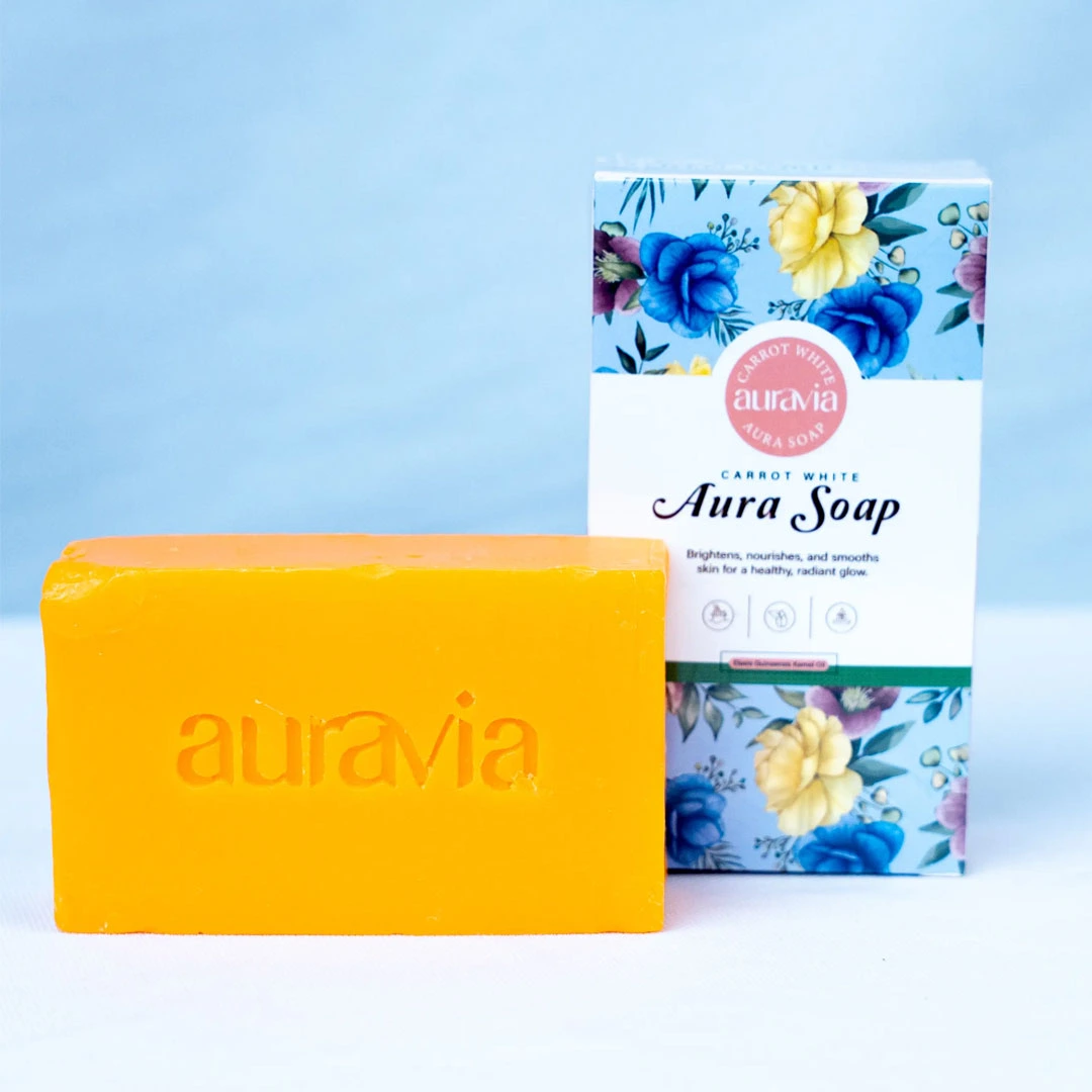 Auravia Carrot White Aura Soap (100 gm) - Image 2